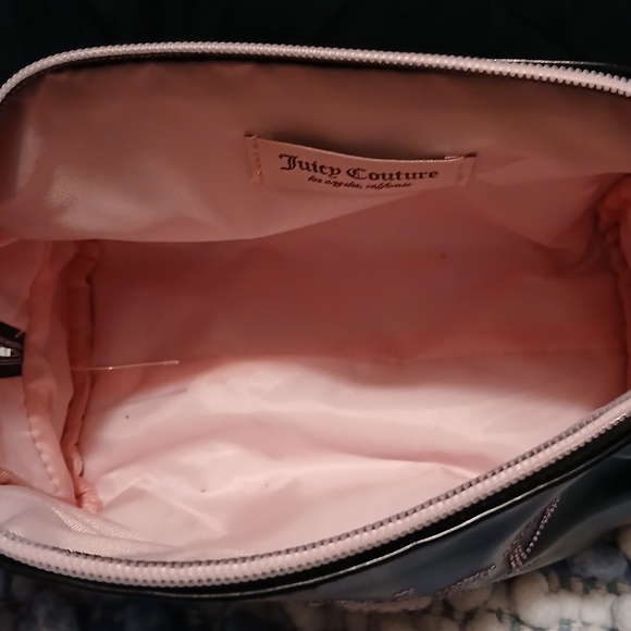 Juicy Couture Black Cosmetic Bag with Pink Details - Picture 7 of 10